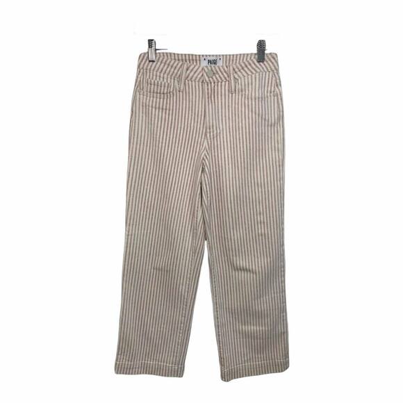 PAIGE Nellie Jeans In Blossom Pink Stripe Size‎ 25 $219 - Picture 2 of 6